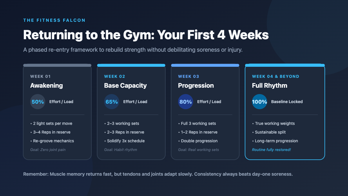 Returning to the Gym After a Long Break: Your First Four Weeks